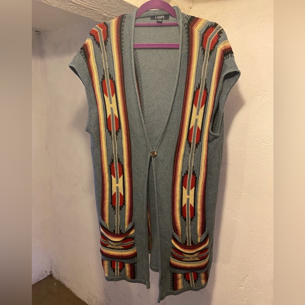 Chaps Denim Western Cardigan